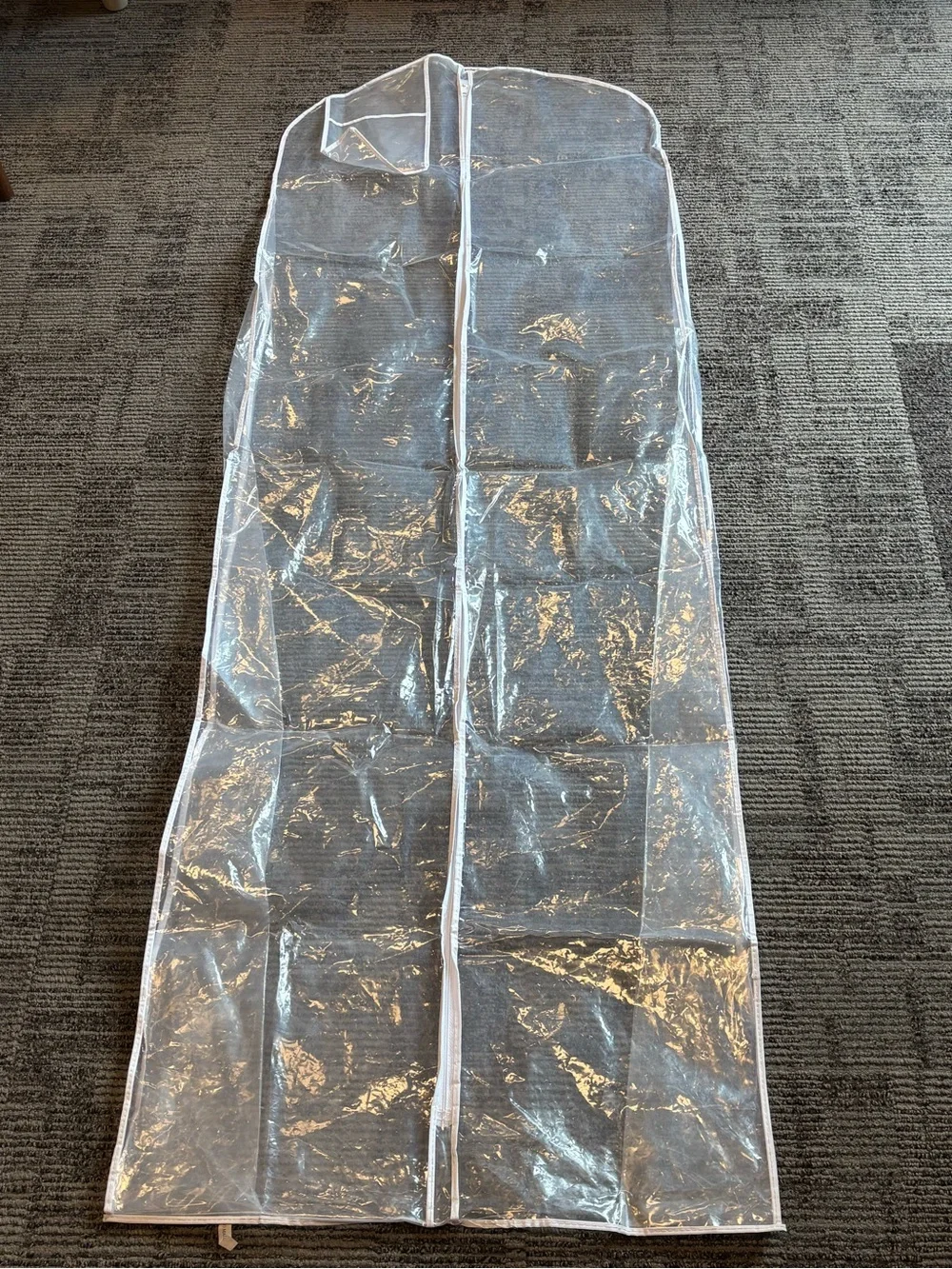 Clear Garment Bag with Zip Closure - Transparent